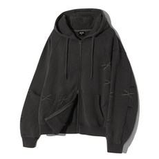 트릴리온 도밍고 피그먼트 2WAY 스웨트 후드 집업 CHARCOAL 136367