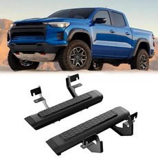 Trumgeta EZ 사이드 스텝 러닝 보드 2015-2025 2026 쉐보레 콜로라도/GMC 캐니언 크루 캡 또는 확장 캡 프론트 도어에 적합, Fit for 2015+ Chevy Colorado/G, Front & Rear Door