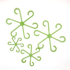 후크월드 식물 지지대 화분 원예용 식물지지 고리형 그린, 24개