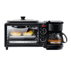 3In1 Breakfast Maker出口多功能家用外貿款英文三合一早餐機烤箱, 美規110v, 頂蓋+煎盤款
