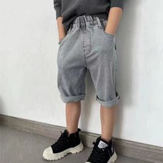 【Arbea】兒童裝男童夏裝五分褲牛仔短褲新款中大童洋氣男孩夏季五分褲韓版【C07】