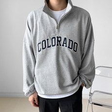 Mabro Santo Colorado刺繡抽繩半拉鍊Oversize大學T