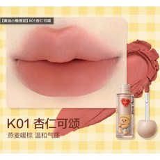 PINKBEAR 皮可熊 黃油小熊聯名款 粉餅唇蜜眼影 禮盒套裝, 1個, 唇泥K01