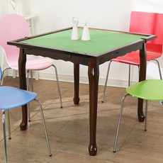 實木折腳麻將桌 台灣製造 電腦桌工作桌餐桌 麻將 休閒桌, 胡桃木色(不可折疊), 胡桃木色