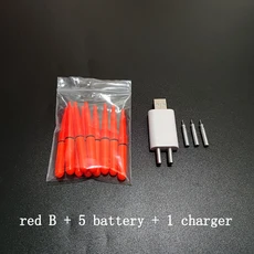 10 개/몫 cr322 배터리와 전기 라이트 스틱 별빛 낚시 플로트 액세서리 Led Lightstick 밤 B642, 07 red and 1 charger