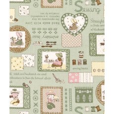 퀼트스타 수입원단 면 쉬팅 알토알베로 일본 수입 패브릭 퀼트 퀼팅 천 아플리케 바느질 68306, 1개, 그린