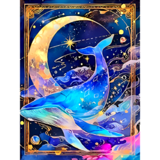 앤드 DIY 보석십자수 액자형 보석 십자수 세트 30X40cm, N048, 1세트