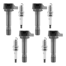 Alpaspare 점화 코일 팩 및 이리듐 스파크 플러그 4개 세트 1.8L 2006 2007 2008 2009 2010 2011 혼다 시빅 L4 교체 UF582 5C1637, Alpaspare 점화 코일 팩 및 이리듐 스파크 플러