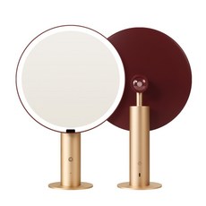 MUID i系列LED智能高清化妝鏡 金屬質感立柱 三色光無級調光 智慧感應補光 酒紅金