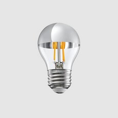 LED 에디슨전구 실버 크롬 미러전구 G45 램프, 1개, 전구색