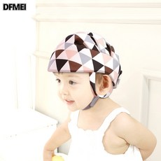 DFMEI 寶寶護頭防摔帽嬰兒防摔頭盔小孩防撞帽子幼兒安全頭帽兒童護頭帽, 1個, 三角橙