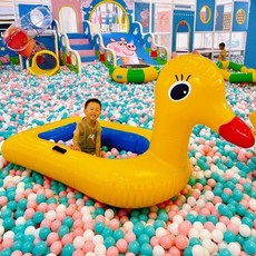에어 놀이터 실내 풍선 물 놀이기구 장난감 바나나 보트 트램폴린 어린이 집 야외 에어시소, 1.2 미터 두께의 오리 보트