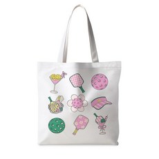 이그나이타이거 책 토트백 여성용 독서 선물 애호가 여성을 위한 캣볼 단일 사이즈 452598, Pickleball 452598