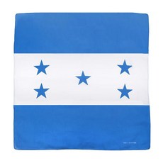 Motique Accessories 대형 면 반다나 - 푸에르토리코 국기 블랙 앤 화이트 인트 루시아 깃발 [호환], 온두라스