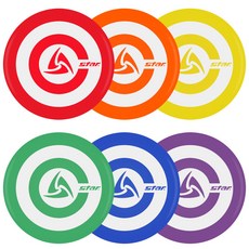 스타스포츠 신 플라잉 디스크 소프트 원반던지기 뉴스포츠용품, 랜덤발송(임의색상), 1개