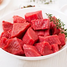 우둔살 큐브 호주산 목초육 S등급 식단&헬스 소고기 (지방제거), 1kg, 1개