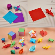 초등학교 준비물 양면 단면 색종이 반짝이 학접기 교육용 10x10cm, 상세페이지 참조, 컬러 양면 100매 10x10cm