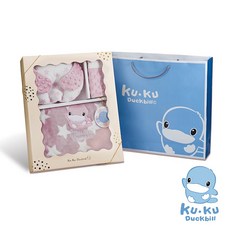 KUKU酷咕鴨 神奇荳荳安撫毯套組禮盒 (安撫毯、口水套、荳荳枕) - 彌月/新生兒禮盒