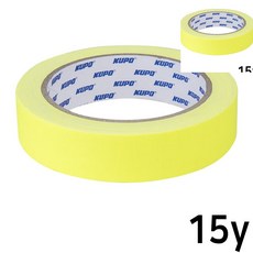 위험표시테이프 마스킹테이프 형광 바닥라인 24mmx15yard, 옐로우, 1