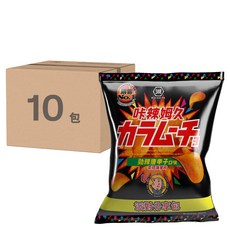 KOIKEYA 湖池屋 咔辣姆久 平切洋芋片 勁辣唐辛子, 28g, 10包