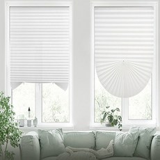 제이원잡화점 무타공 커튼 간편설치 접착식 블라인드 흰색 차광효과 거실블라인드