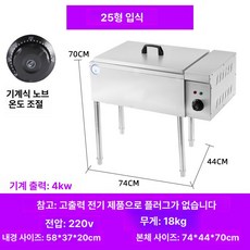 더엘픽 튀김기연통 스테인리스 전기 열기차단, 25L 기계식 원형, 기본 색상
