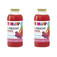 HiPP 레드 그레이프 주스 500ml 2팩 Red grape juice with iron in apple from 6 months 500 ml, -