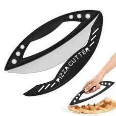 EsiFare 대형 피자 커터 치즈 커터 손가락 보호 장치 미끄러지지 않는다 케이스 포함 피자 나이프 손가락 보호 장치 절단 주방 도구 케이크 나이프 피자 자르기 업무용 가정용 빵