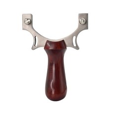 不銹鋼新款側綁小象彈弓架戶外木柄免綁快壓扁皮筋彈弓, 1個, 裸弓