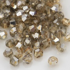 크리스탈 비즈 주판알 4mm 투명 AB 유리 마름모 비즈공예재료, 1세트, A6110