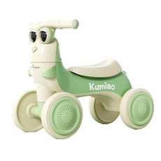 Kumiao 兒童四輪滑行平衡車, 抹茶綠無音樂, 1套