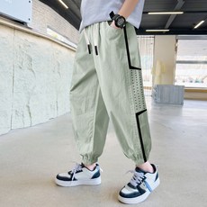 男童褲子 夏薄款 兒童冰絲涼感束腳褲