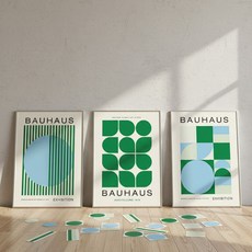 컨티뉴 명화 바우하우스 A 3종 프리미엄 포스터 세트 A3 42cm