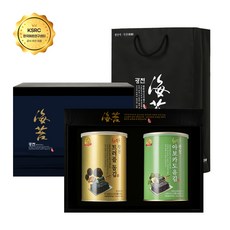 명품 해달음 광천 트러플 아보카도유 재래김 도시락캔김 고급 답례품 쇼핑백포함 2캔 선물세트, 1세트