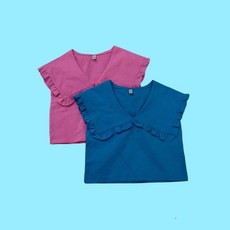 보보제이KC 세라블라우스<br><핑크/소라><br>*S~JS*