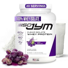 아마존평점4.5+ 미국출고 146582 JYM Supplement Science Iso Jym 90칼로리 100% 분리 유청 단백질 무지방 무설탕 투명한 혼합물 여성, 1개