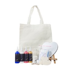 金羽毛 戀愛印記禮盒 MIT流體畫DIY組 (GOTS/ZDHC環保認證無毒顏料) 情人節禮物首選, 詳見包裝, Pastel set, 1個