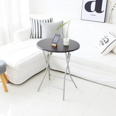 오에이데스크 원형테이블 소, 월넛