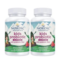 [정품 미국 직배송] 노르딕 내추럴스 프로바이오틱 키즈 구미 60정 -2개(구미) Nordic Naturals Probiotic KIDS 어린이 유산균, 2개
