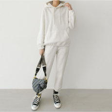 LE_EMMA 女款素色連帽長袖衛衣+長褲