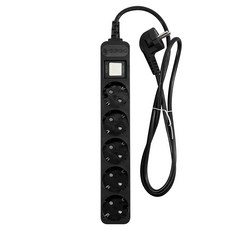 대현써지오 모노케어 멀티탭 5구 접지 블랙 1.5m 3m 5m 10m 10A 1800w 전기연장선 전선형, 1개