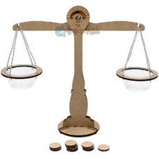 수평잡기 우드 양팔저울 만들기 1인용 집콕놀이 사이언스 자연과학완구 놀이키트 과학, 1개