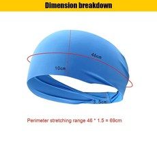 탄력 있는 스포츠 밴드 흡수 웨어 미끄럼 방지 요가 러닝 땀밴드 빠른 건조 트레이닝, blue
