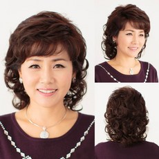 雙兒網 媽媽髮 貴婦 擬真韓系假髮 短捲髮【MB432], 自然黑, 1個