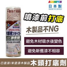 ASAHIPEN 木製品打底噴劑，適用木製傢具與工藝品，避免木材吸水變色與新舊漆不相容問題, 1個