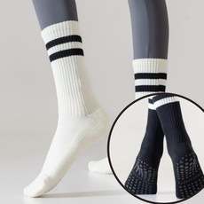 필라테스 양말 논슬립 핑거 삭스 요가 미끄럼 방지 여성용, 1개, 일상공장 겨울용 필라테스 두줄양말 핑크