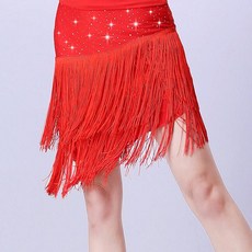 반짝이 수술 댄스복 스커트 라틴 라인 스포츠치마