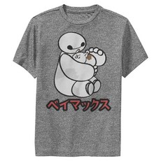Disney Big Hero 6 Hairy Baby 2 남아용 반소매 티셔츠 차콜 헤더