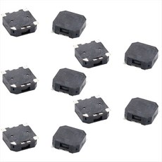 10개 7525 SMD SMD 패시브 마그네틱 버저 7.5X7.5X2.5, 검은색