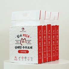 네네린도 고양이 집사픽 상쾌한 대용량 두부모래 가는입자, 3.2kg, 5개, 오리지널